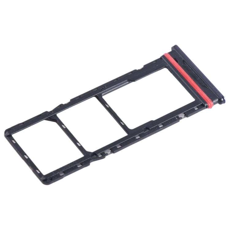 For Infinix Smart 6 Plus India X6823 SIM Card Tray + SIM Card Tray + Micro SD Card Tray (Blue)