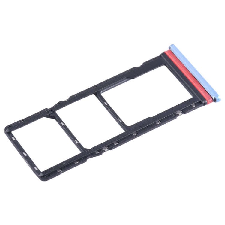 For Infinix Hot 20i X665 SIM Card Tray + SIM Card Tray + Micro SD Card Tray (Blue)