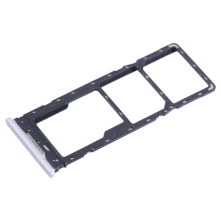 For Infinix Hot 20 X6826 SIM Card Tray + SIM Card Tray + Micro SD Card Tray (White)