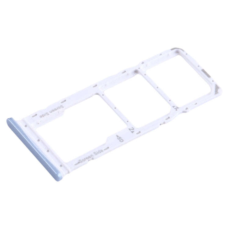For Infinix Smart 7 India X6517 SIM Card Tray + SIM Card Tray + Micro SD Card Tray (Blue)