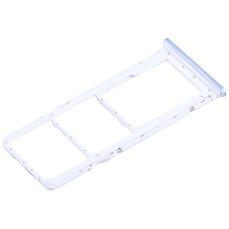 For Infinix Smart 7 India X6517 SIM Card Tray + SIM Card Tray + Micro SD Card Tray (Blue)
