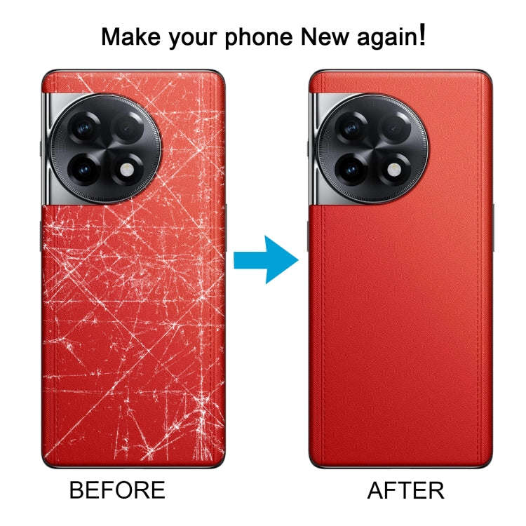 For OnePlus 11R CPH2487 Battery Leather Back Cover(Red)