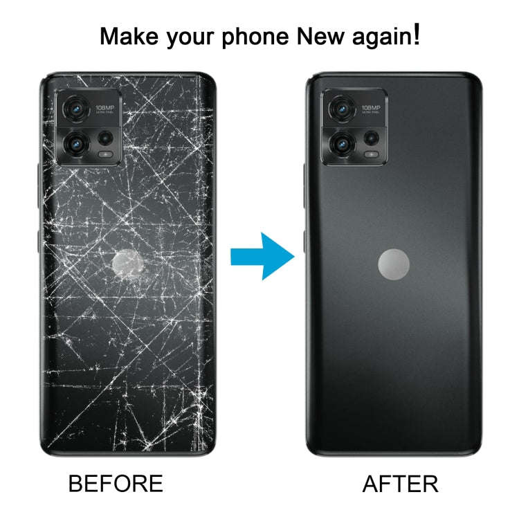For Motorola Moto G72 Original Battery Back Cover(Blue)