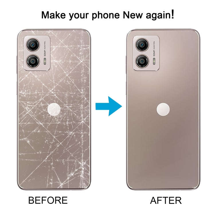 For Motorola Moto G53 Original Battery Back Cover(Silver)