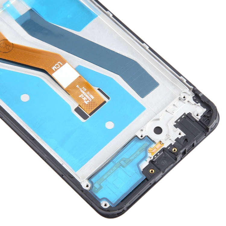 For T-Mobile REVVL V+ 5G LCD Screen Digitizer Full Assembly with Frame (Black)