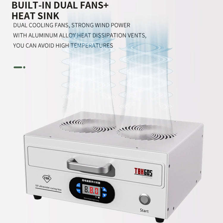 TBK 605 100W Mini UV Curing Lamp Box 48 LEDs Curved Surface Screen UV Curing Box, AU Plug