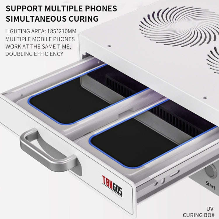 TBK 605 100W Mini UV Curing Lamp Box 48 LEDs Curved Surface Screen UV Curing Box, AU Plug