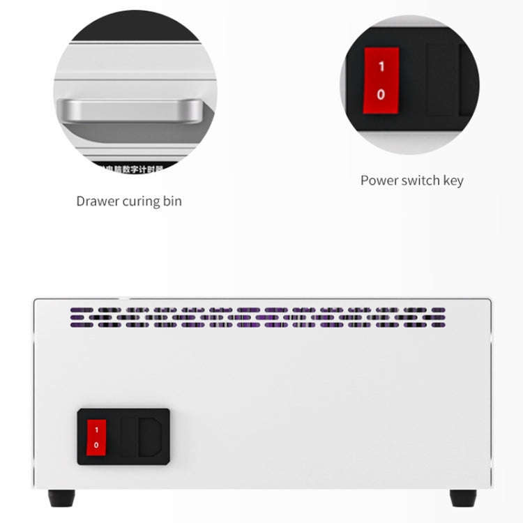 TBK 605 100W Mini UV Curing Lamp Box 48 LEDs Curved Surface Screen UV Curing Box, AU Plug