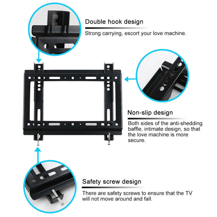 KT698 26-55 inch Universal Adjustable Vertical Angle LCD TV Wall Mount Bracket