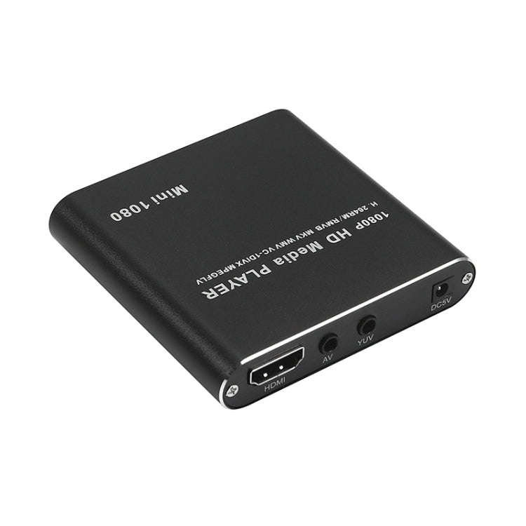MINI 1080P Full HD Media USB HDD SD/MMC Card Player Box, EU Plug(Black)