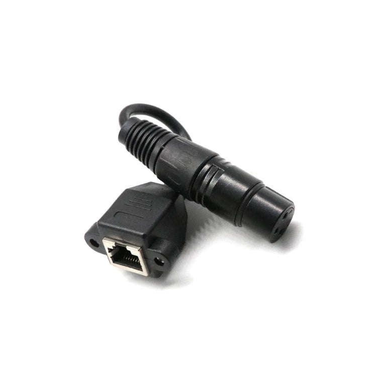 15cm XLR 3 Pin Female To RJ45 Female Network Connector Adapter Converter Cable