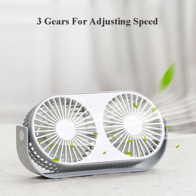 Small Bean Desktop Desktop Double Leaf Usb Mini Fan(Green)