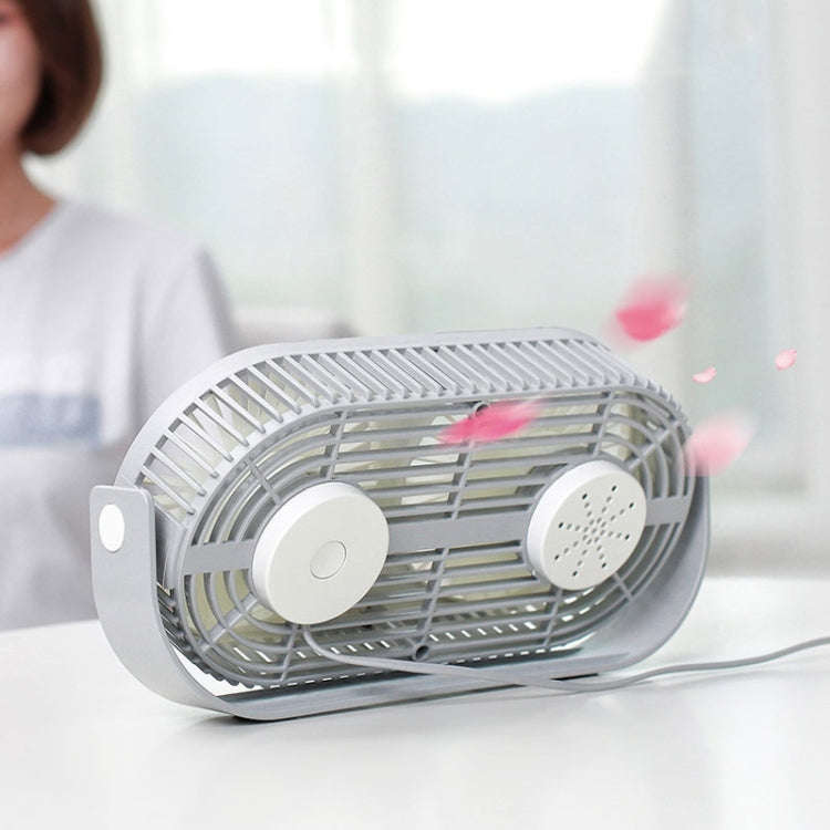 Small Bean Desktop Desktop Double Leaf Usb Mini Fan(Green)