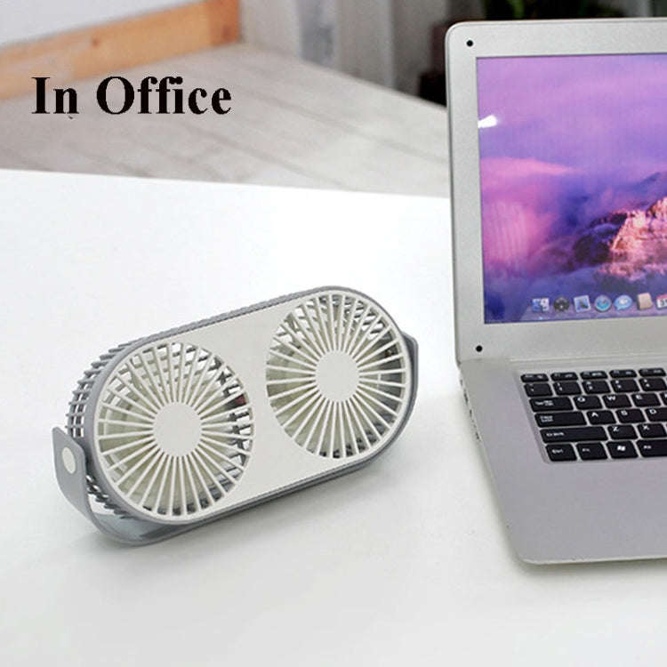 Small Bean Desktop Desktop Double Leaf Usb Mini Fan(Green)