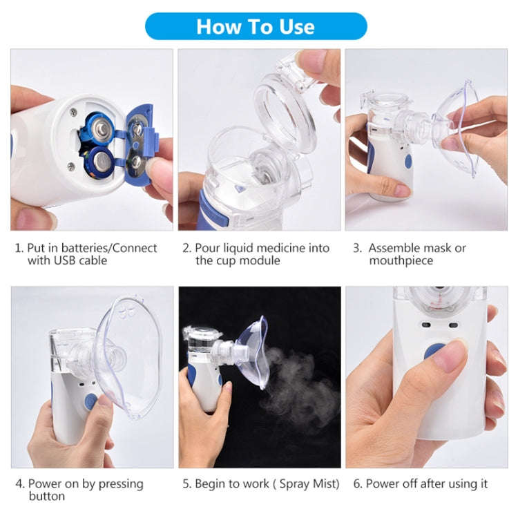JZ-492S Portable Ultrasonic Nebulizer Mini Handheld Inhaler Respirator Health Care Home Machine A...