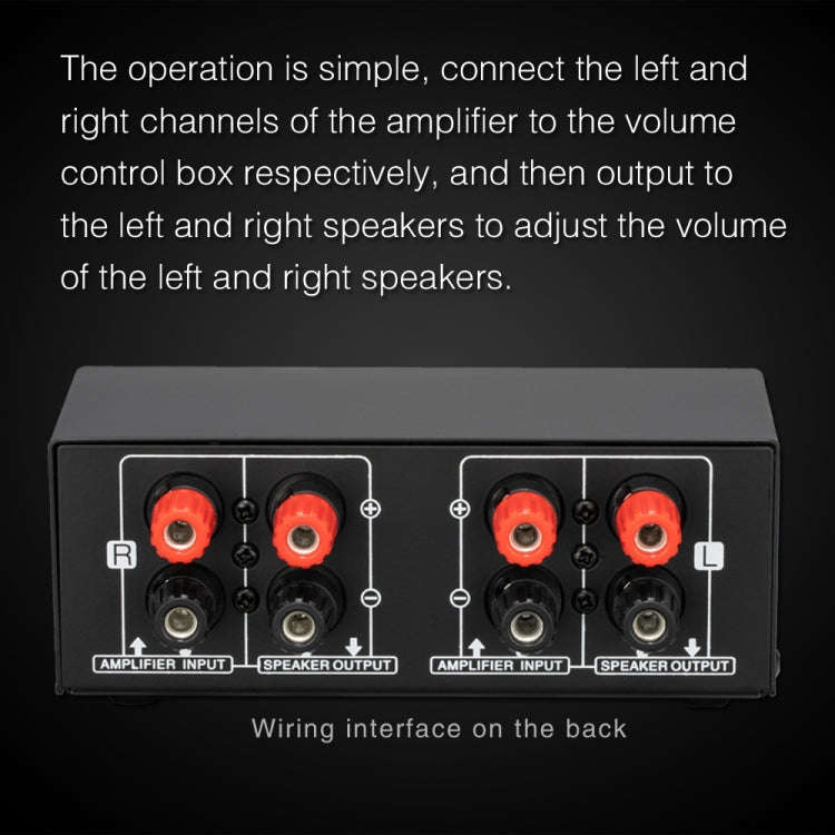 B050  Passive Speaker Volume Adjustment Controller,  Left And Right Channel Independent Volume Ad...