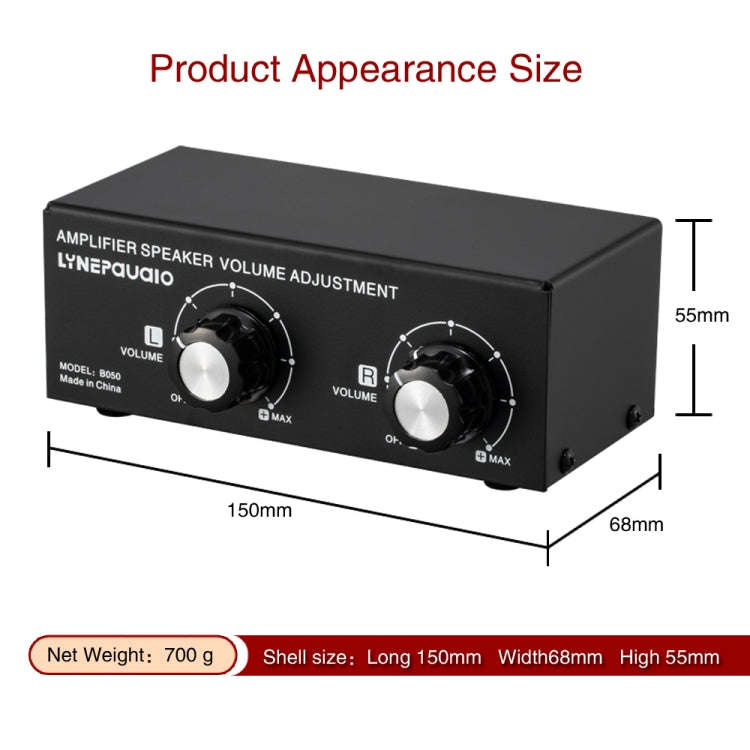 B050  Passive Speaker Volume Adjustment Controller,  Left And Right Channel Independent Volume Ad...