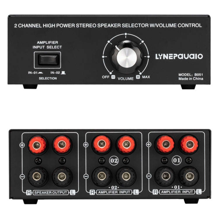 B051 2 Input And 1 Output Power Amplifier And Speaker Selection Switcher Output With Volume Adjus...