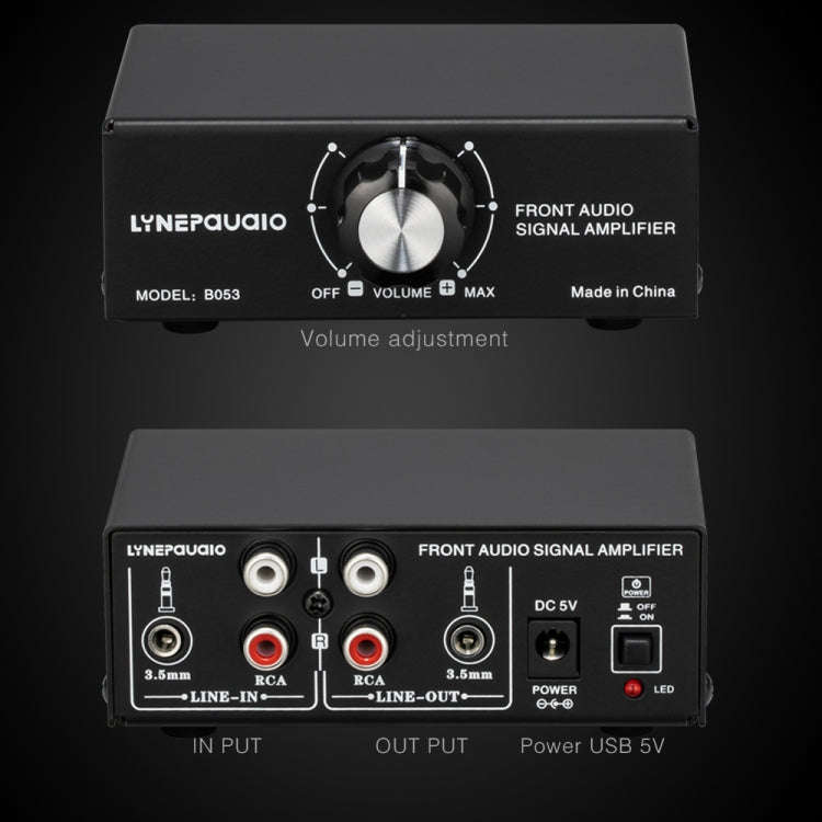B053 Front Stereo Sound Amplifier Headphone Speaker Amplifier Booster with Volume Adjustment, 2-W...