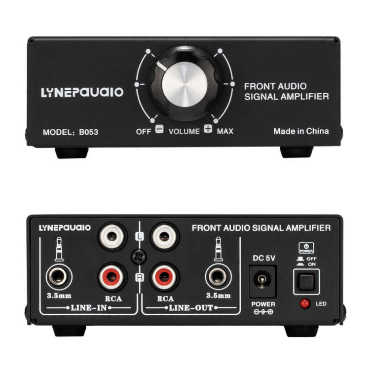 B053 Front Stereo Sound Amplifier Headphone Speaker Amplifier Booster with Volume Adjustment, 2-W...