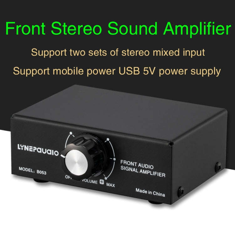 B053 Front Stereo Sound Amplifier Headphone Speaker Amplifier Booster with Volume Adjustment, 2-W...