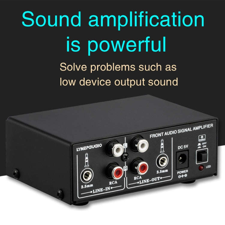 B053 Front Stereo Sound Amplifier Headphone Speaker Amplifier Booster with Volume Adjustment, 2-W...