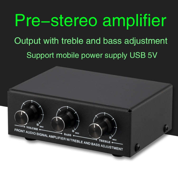 B057 Front Stereo Sound Amplifier Headphone Speaker Amplifier Booster with High And Low Bass Adju...
