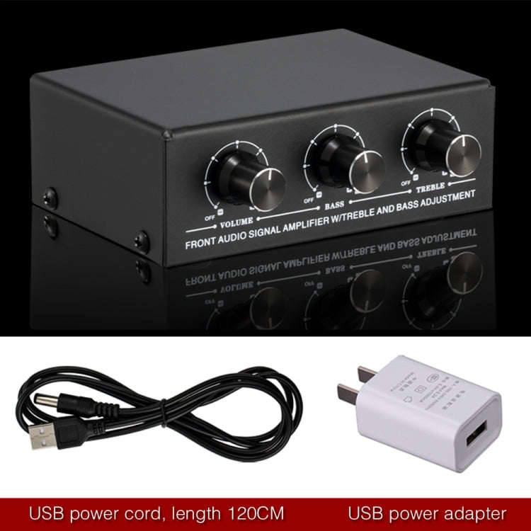 B057 Front Stereo Sound Amplifier Headphone Speaker Amplifier Booster with High And Low Bass Adju...