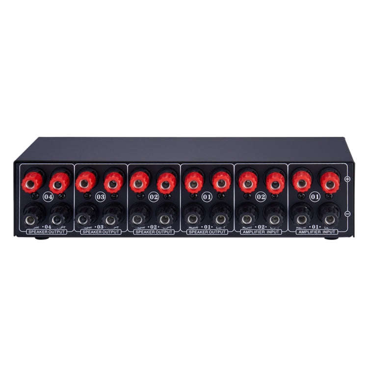 B032 2-in 4-out Power Amplifier Sound Switcher Speaker  Lossless Sound Quality 300W Per Channel S...