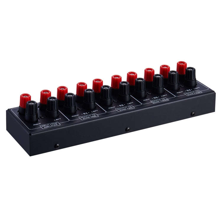 1 In And 4 Out Amplifier Sound Speaker Distributor, 4-Area Sound Source, Signal Distribution Pane...
