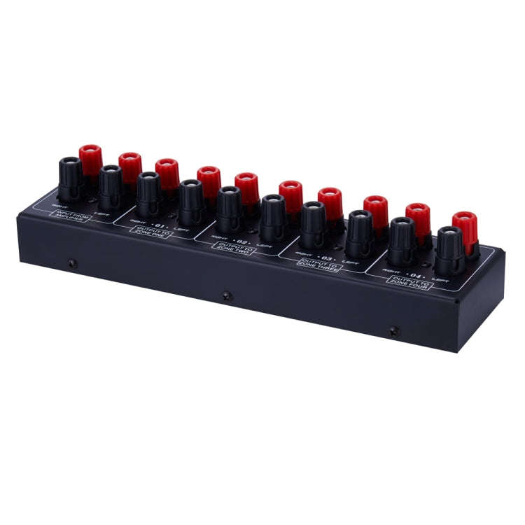 1 In And 4 Out Amplifier Sound Speaker Distributor, 4-Area Sound Source, Signal Distribution Pane...