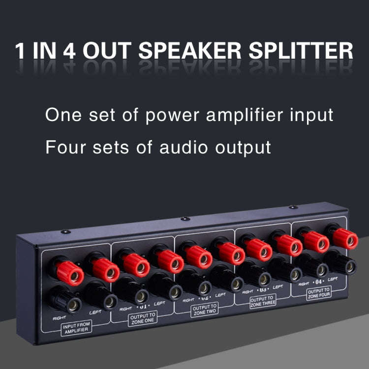 1 In And 4 Out Amplifier Sound Speaker Distributor, 4-Area Sound Source, Signal Distribution Pane...