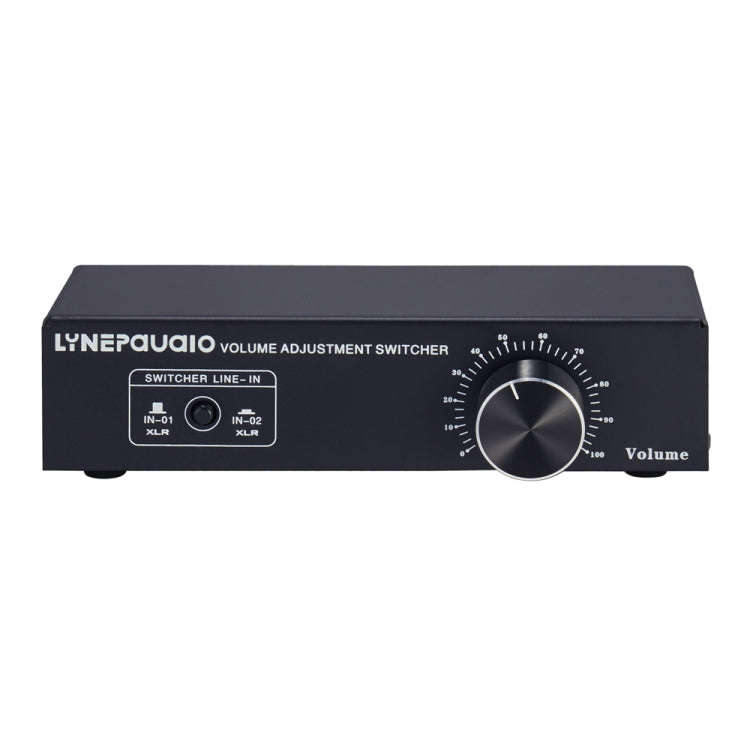 2-In 1-Out XLR Switcher Fully Balanced Passive Pre-Active Speaker Lossless Volume Control Switcher