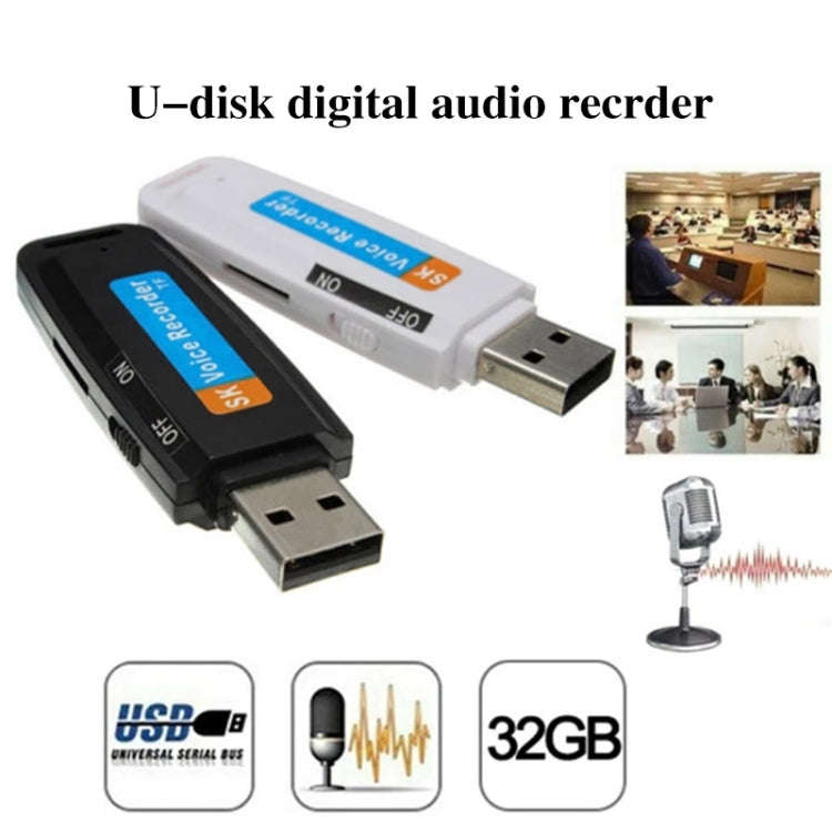 SK001 Professional Rechargeable U-Disk Portable USB Digital Audio Voice Recorder Pen Support TF C...