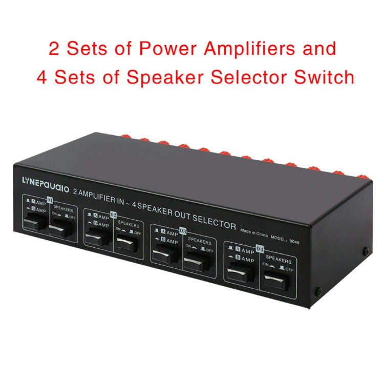2-in 4-out Power Amplifier Speaker Switcher Splitter Comparator 300W Per Channel Without Loss Of ...