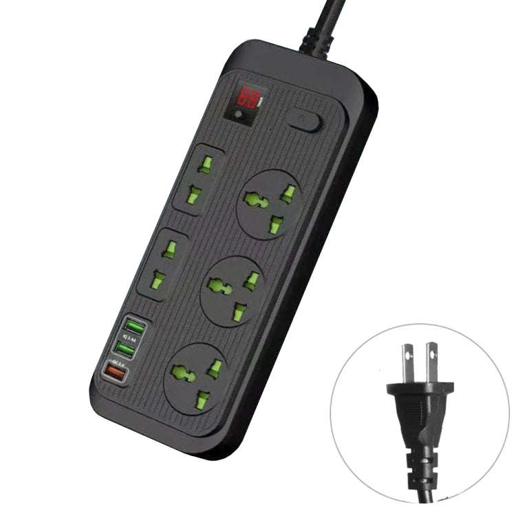 T17 3000W High-power 24-hour Smart Timing Socket QC3.0 USB Fast Charging Power Strip Socket , Cab...