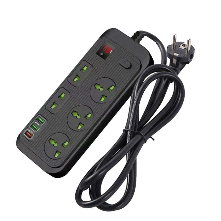 T17 3000W High-power 24-hour Smart Timing Socket QC3.0 USB Fast Charging Power Strip Socket, Cabl...