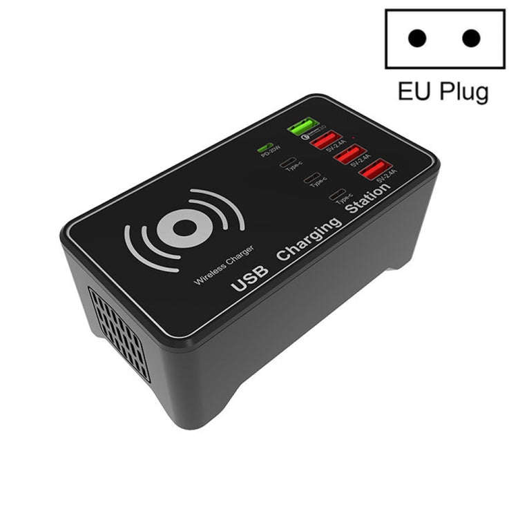 A7 High-power 100W 4 x PD 20W + QC3.0 USB Charger +15W Qi Wireless Charger Multi-port Smart Charg...
