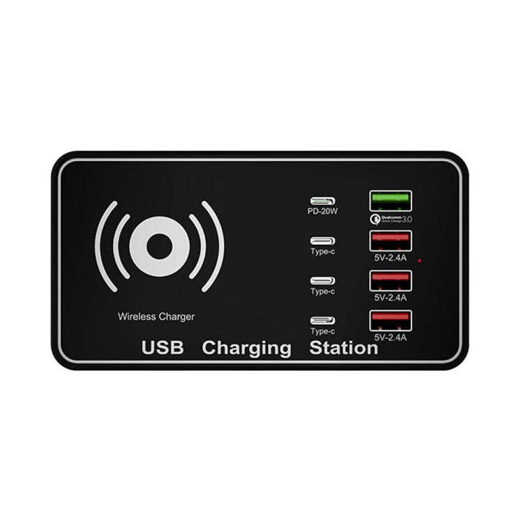 A7 High-power 100W 4 x PD 20W + QC3.0 USB Charger +15W Qi Wireless Charger Multi-port Smart Charg...