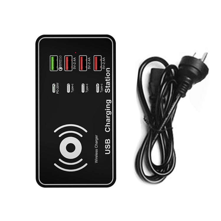 A7 High-power 100W 4 x PD 20W + QC3.0 USB Charger +15W Qi Wireless Charger Multi-port Smart Charg...
