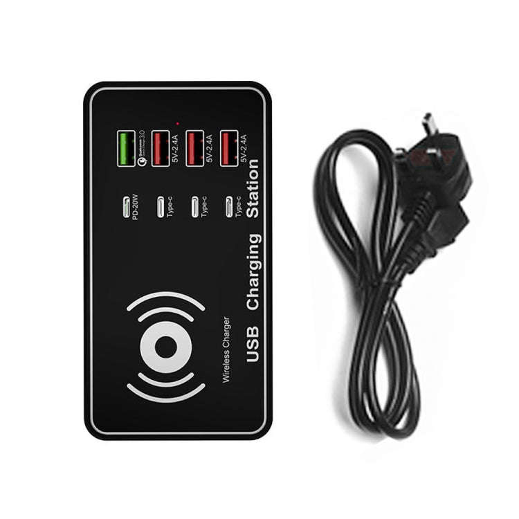 A7 High-power 100W 4 x PD 20W + QC3.0 USB Charger +15W Qi Wireless Charger Multi-port Smart Charg...
