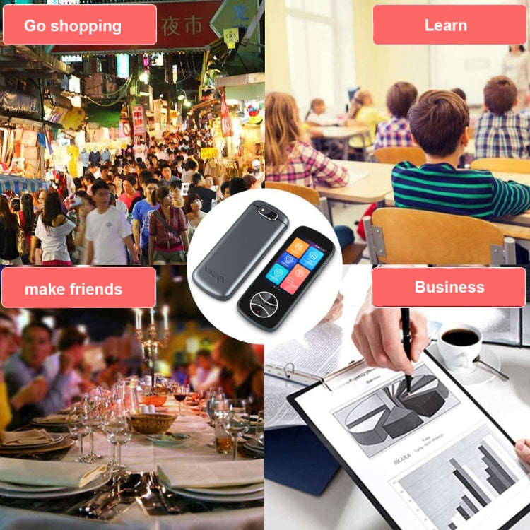 V10 3.0 inch Touch Screen Smart Translator 107 Languages with Offline Translation / Photo Transla...