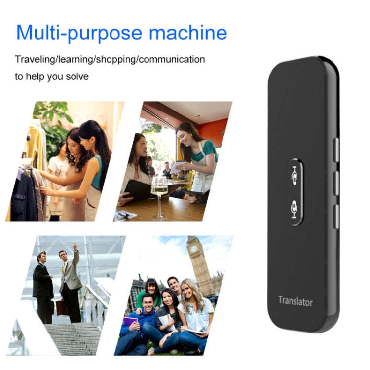 G6X Smart Real Time Voice Translator 40 Languages for Android IOS and Smartphone(Black)