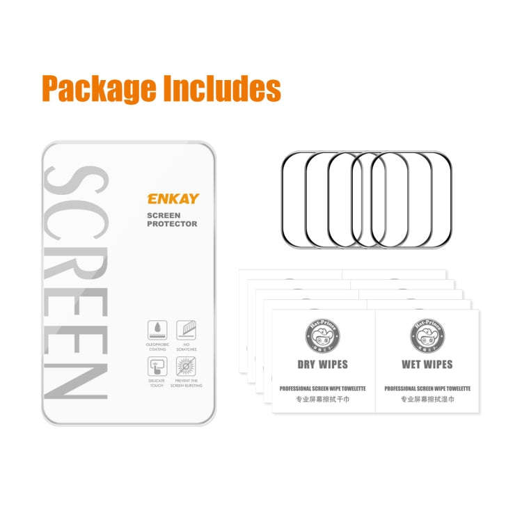 5 PCS ENKAY Hat-Prince Case Friendly 3D Full Screen PET Curved Hot Bending HD Screen Protector Fi...