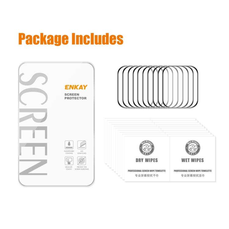 10 PCS ENKAY Hat-Prince Case Friendly 3D Full Screen PET Curved Hot Bending HD Screen Protector F...