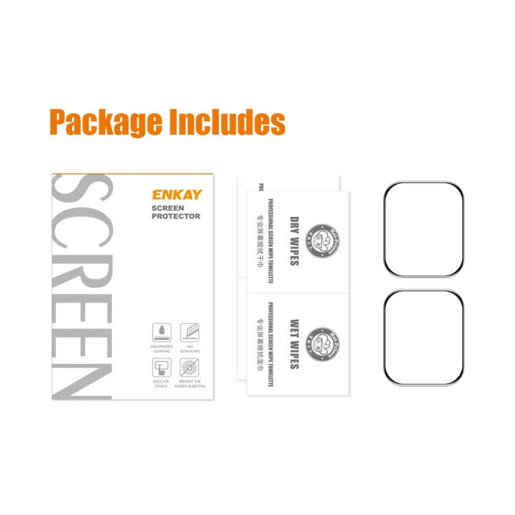 2 PCS ENKAY Hat-Prince Case Friendly 3D Full Screen PET Curved Hot Bending HD Screen Protector Fi...