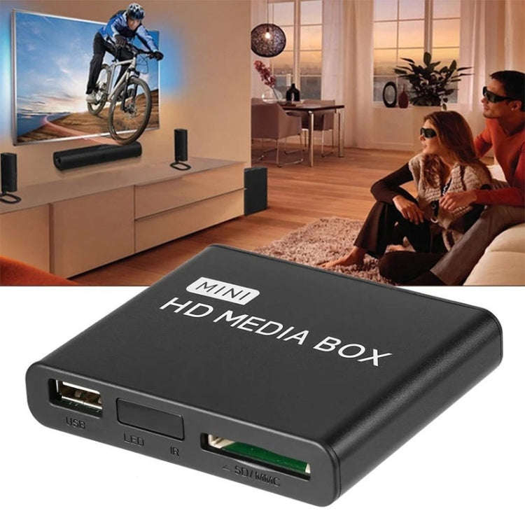 X9 Mini HD HDD Multimedia Player 4K Video Loop USB External Media Player AD Player(EU Plug)