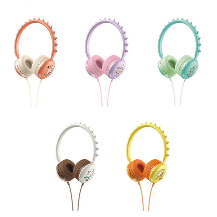 Y19 Cute Cartoon Stereo Music Wired Headphones with Microphone(Lucky Duck)