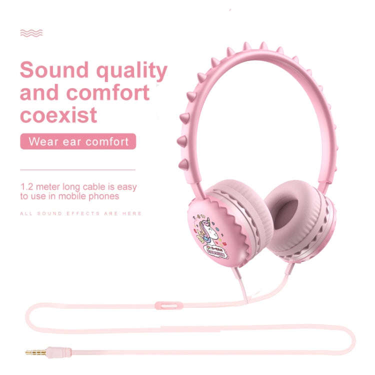 Y19 Cute Cartoon Stereo Music Wired Headphones with Microphone(Lucky Duck)