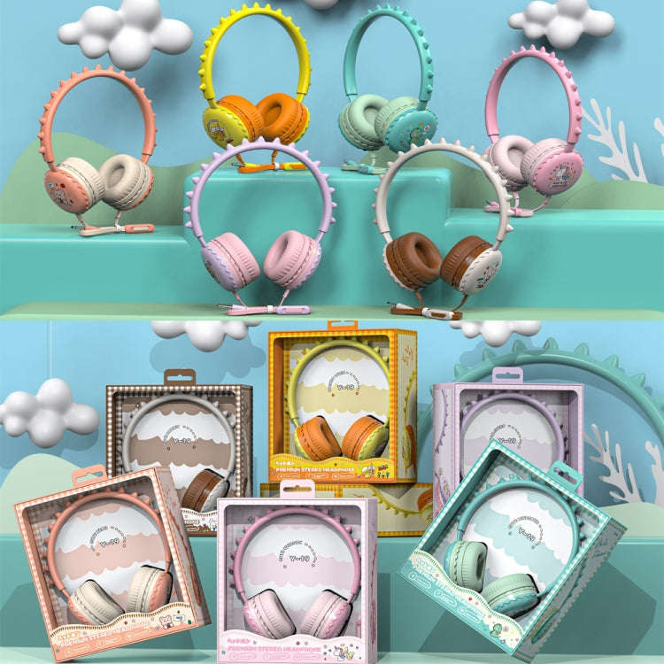 Y19 Cute Cartoon Stereo Music Wired Headphones with Microphone(Lucky Duck)